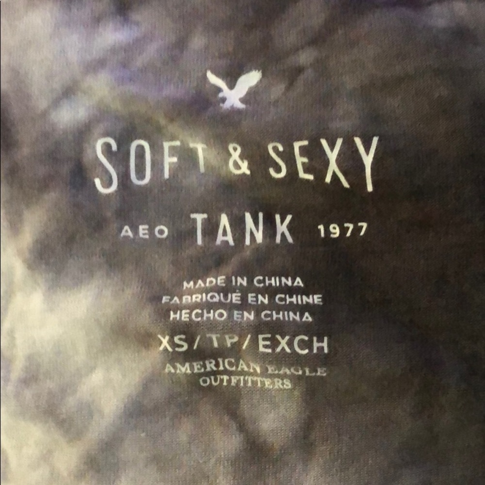 American Eagle Soft & Sexy Tie Dye Tank Gray XS - Picture 11 of 12